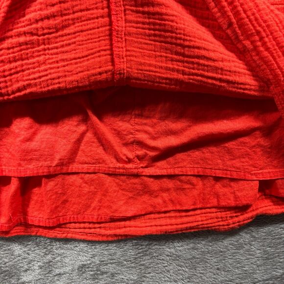 Old Navy Women Red Aztec Boho Embroidered Pullover Mini Dress Gauze Small E188 - Picture 4 of 10